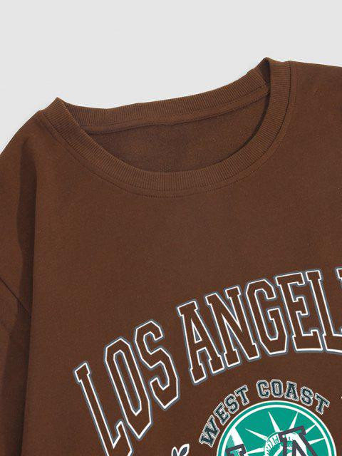 Fifth Avenue Mens Printed Sweatshirt MIFT289 - Brown