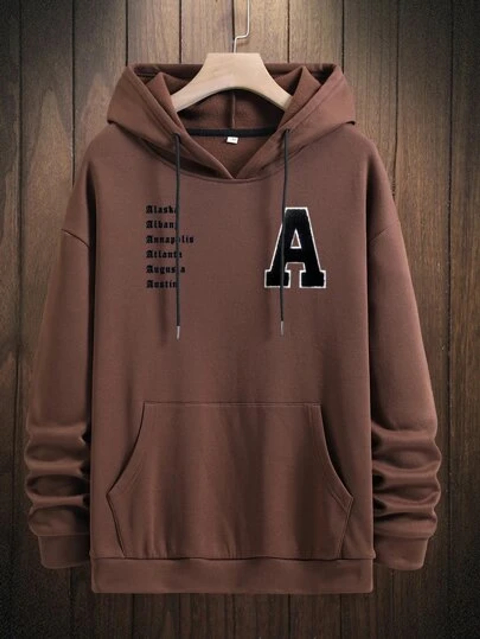 Fifth Avenue Printed Hoodie MIFT298 - Brown