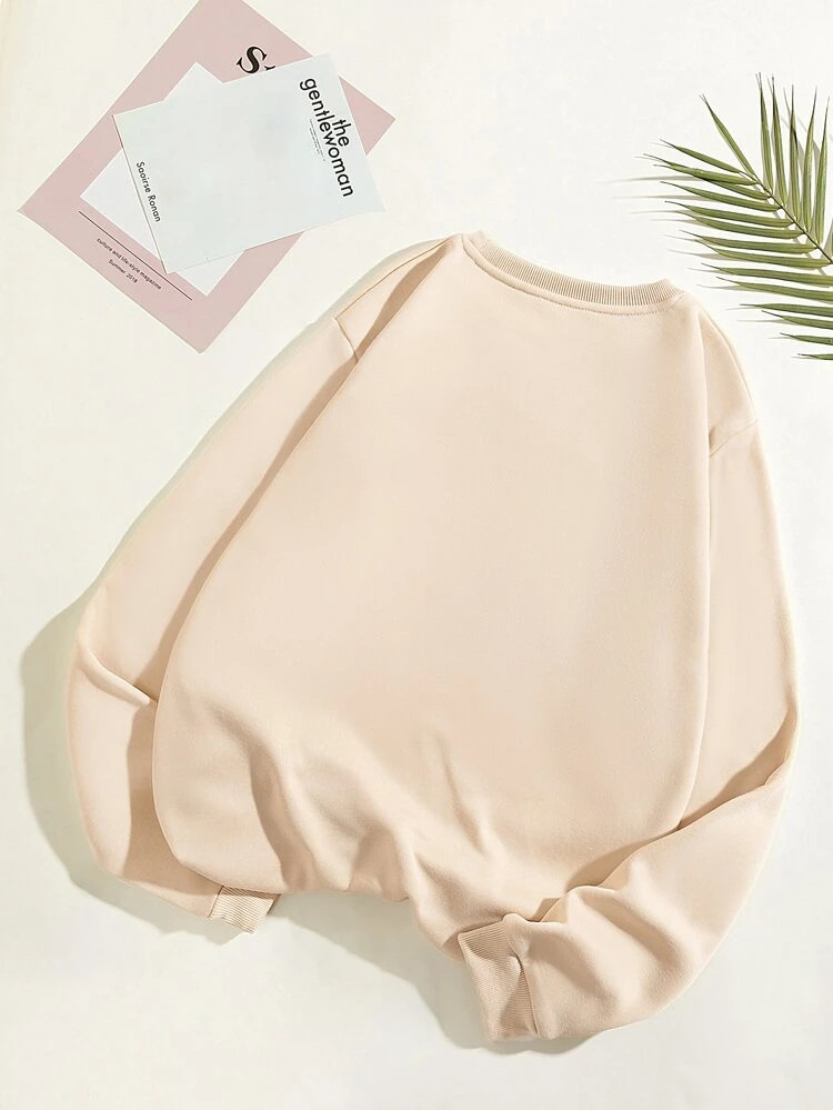 Fifth Avenue DIFT758 Literally Freezing Printed Sweatshirt - Cream