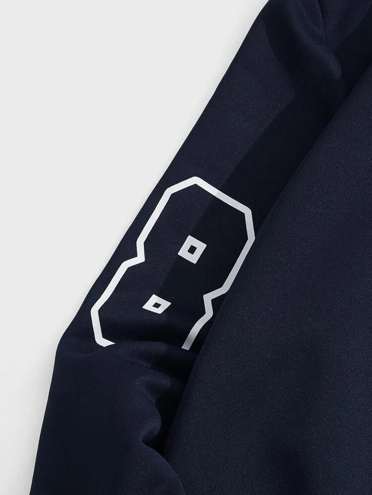 Fifth Avenue Mens Printed Sweatshirt MIFT312 - Navy Blue