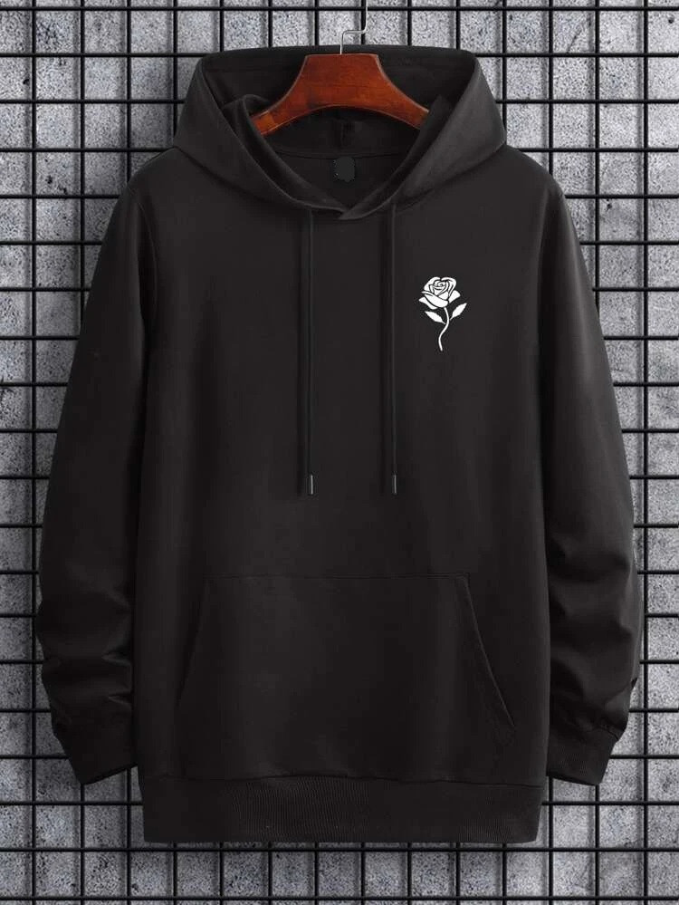 Fifth Avenue Printed Hoodie MIFT315 - Black