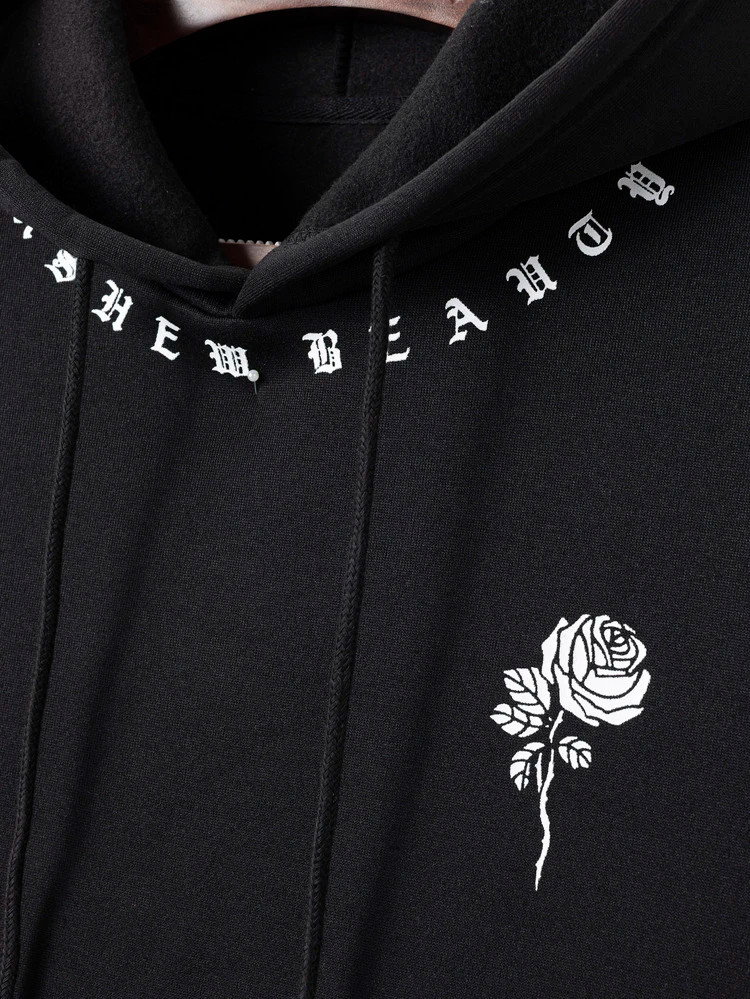 Fifth Avenue Printed Hoodie MIFT319 - Black