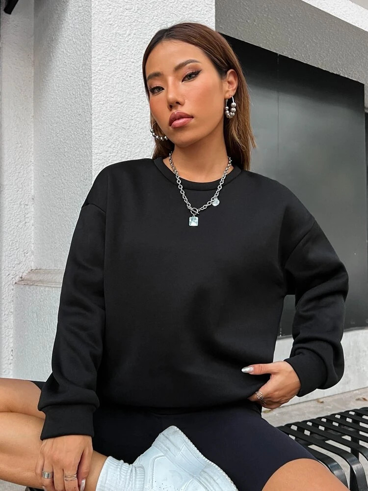 Fifth Avenue DIFT772 Everything Will Be Ok Printed Sweatshirt - Black