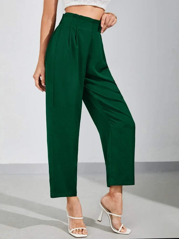 Fifth Avenue Women's Elastic Pleat Detail Waist Pocket Detail Pants FAWLP105