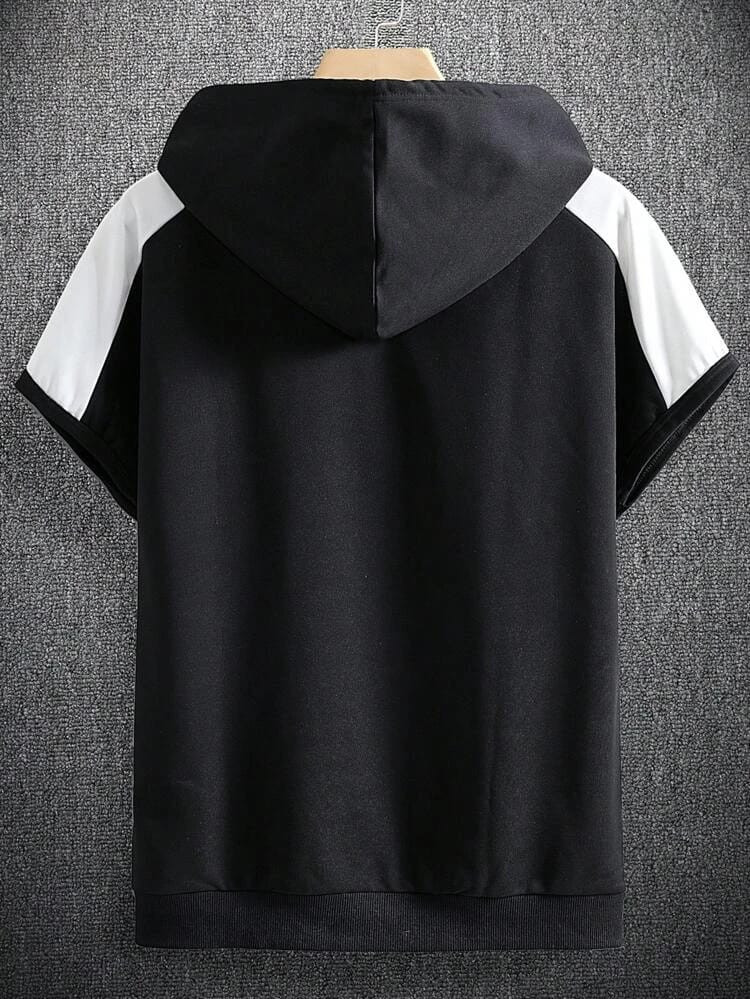 Fifth Avenue INKL Color Block Printed Hooded T-Shirt