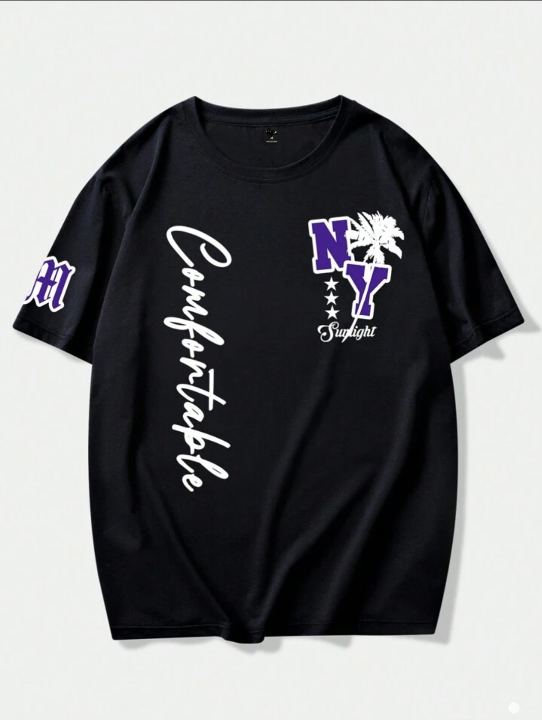 Nine Zero NY Comfortable Printed NZMT6 T-Shirt - Black