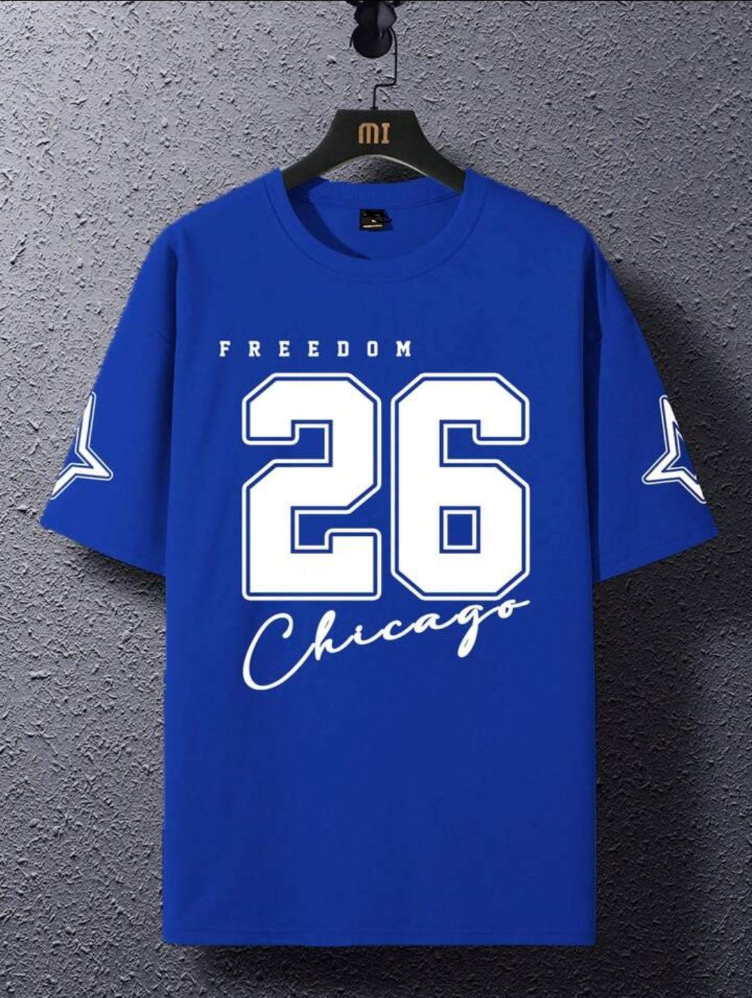 Nine Zero Chicago 26 Printed NZMT7 T-Shirt - Royal Blue
