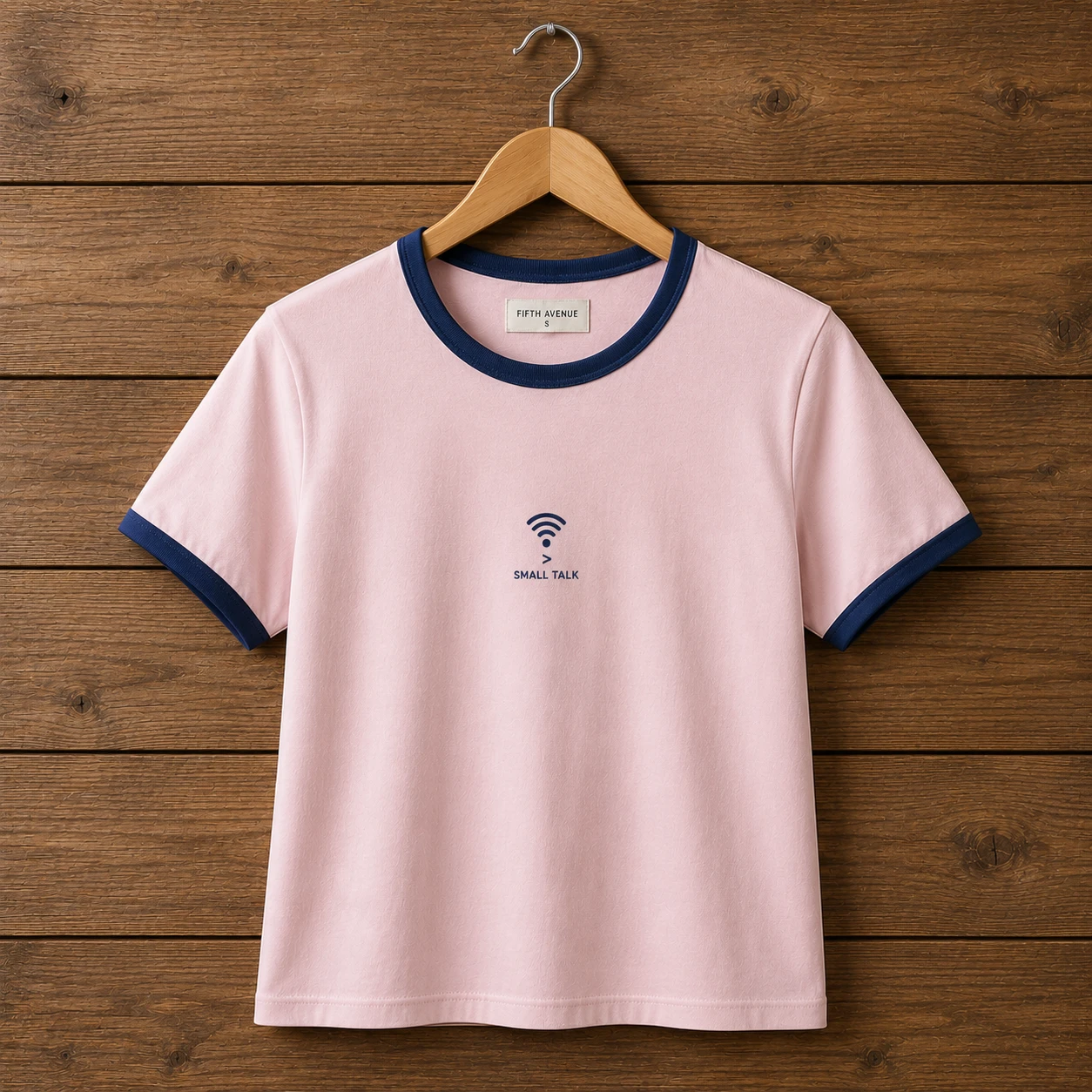 Fifth Avenue Women's FAWTS261 Crop Ringer T-Shirt