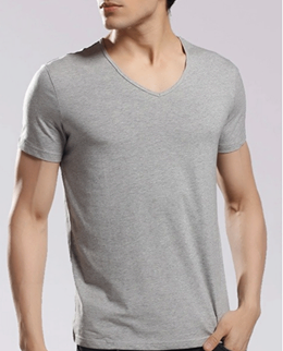 Heather Grey V Neck T Shirt by Tee-Tall