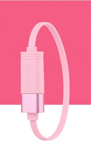 Usams U-Loop Bracelet USB Cable (L=20cm) - Pink