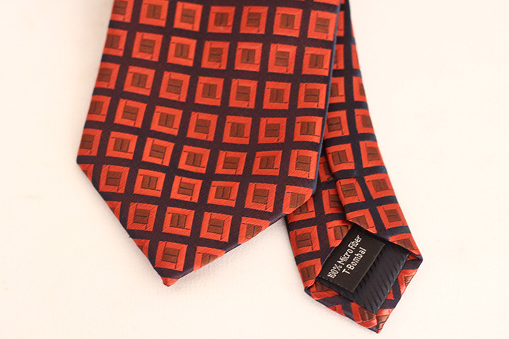 Tayyab Bombal Men's Copper/Navy Necktie