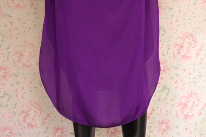 Purple Satin Silk Top by Marvi