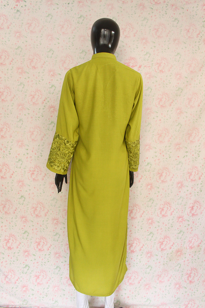 Green Silk Lawn Shirt2 By Marjan