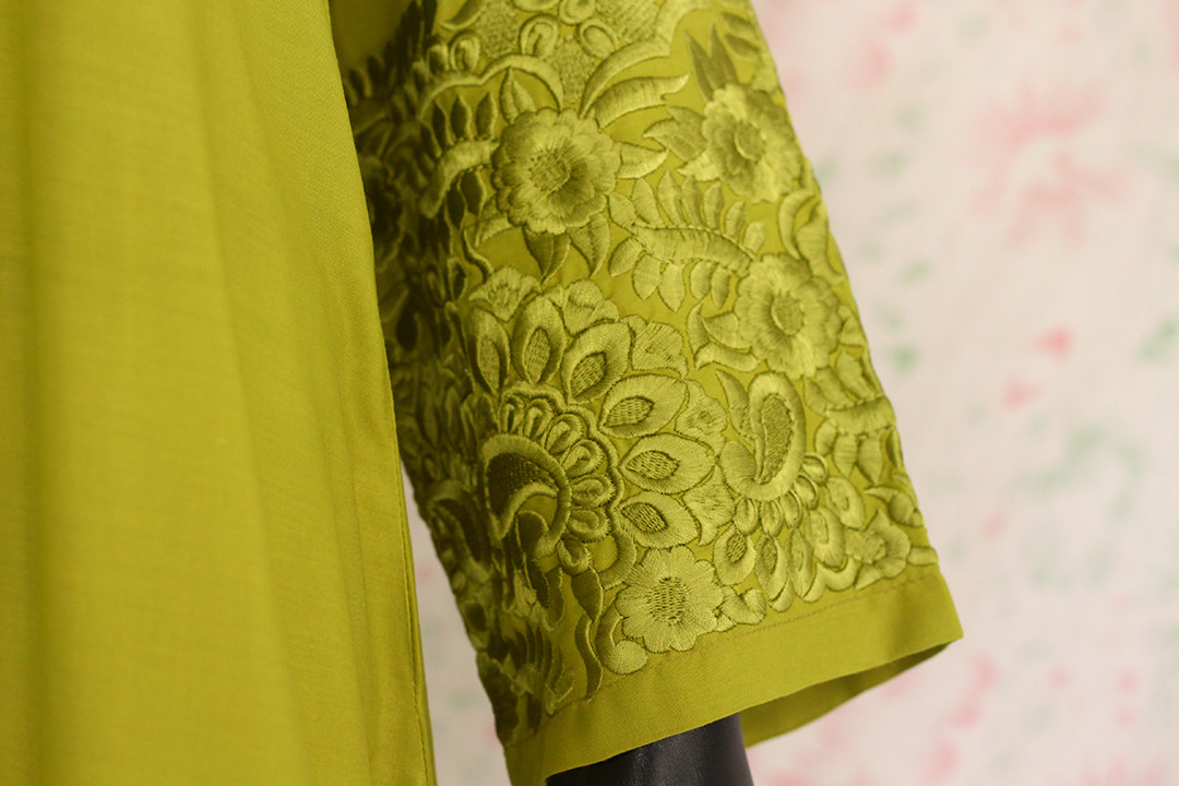 Green Silk Lawn Shirt2 By Marjan