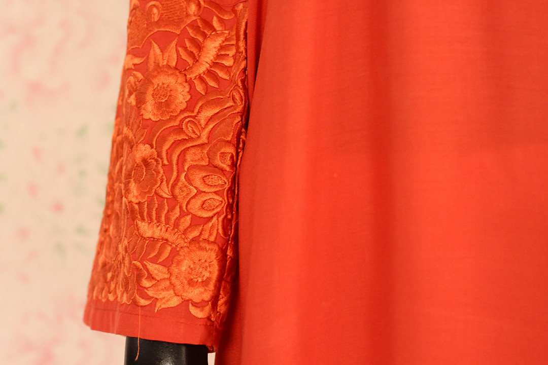 Rust Silk Lawn Shirt 2 By Marjan