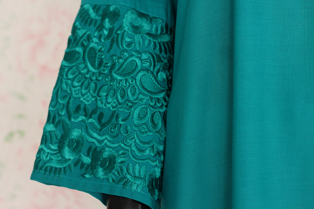 Turqouise  Silk Lawn Shirt 2 By Marjan