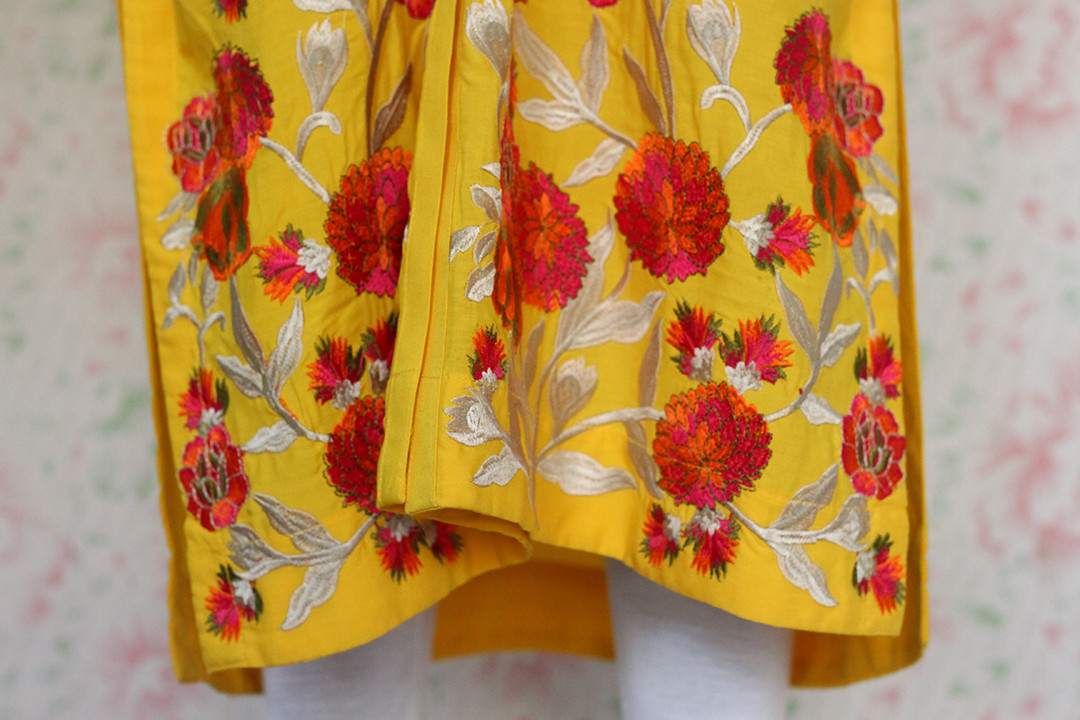 Yellow  Silk Lawn Shirt 2 By Marjan