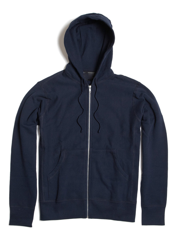 Navy Blue Premium Fleece Zip Hoodie by Tee Tall
