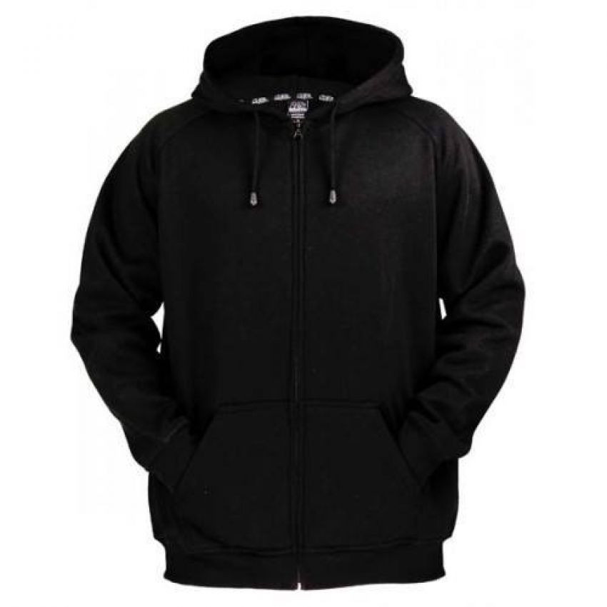 Black Premium Fleece Zip Hoodie by Tee Tall