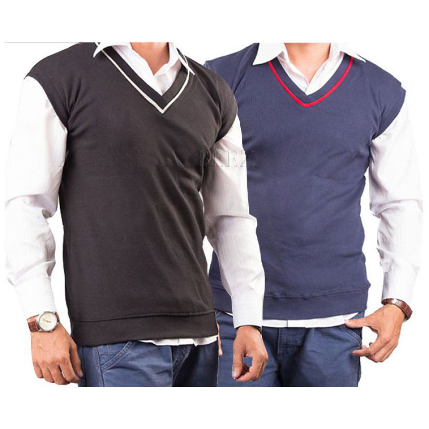 Pack Of 2 Sleeveless Sweaters by Tee Tall