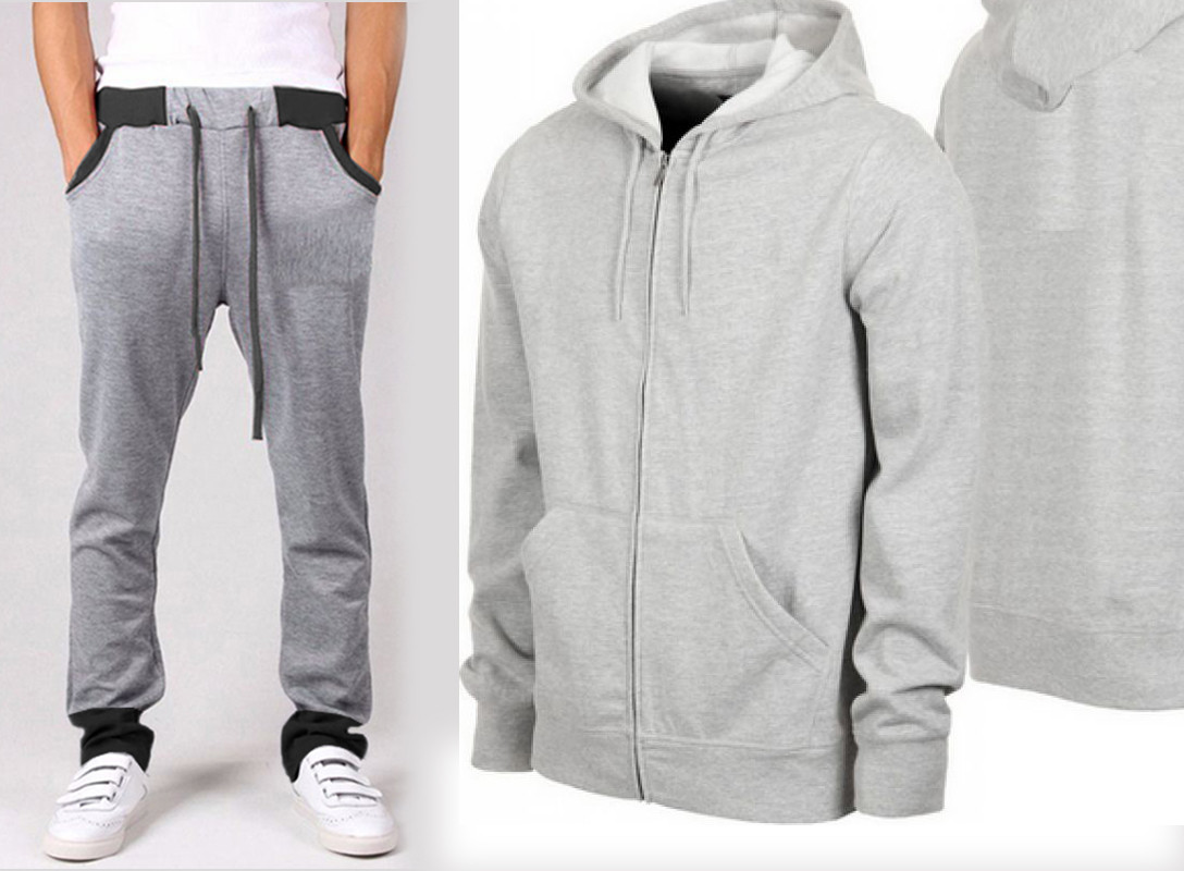 Pack Of Grey Hoodie & Grey Sweatpants by Tee Tall
