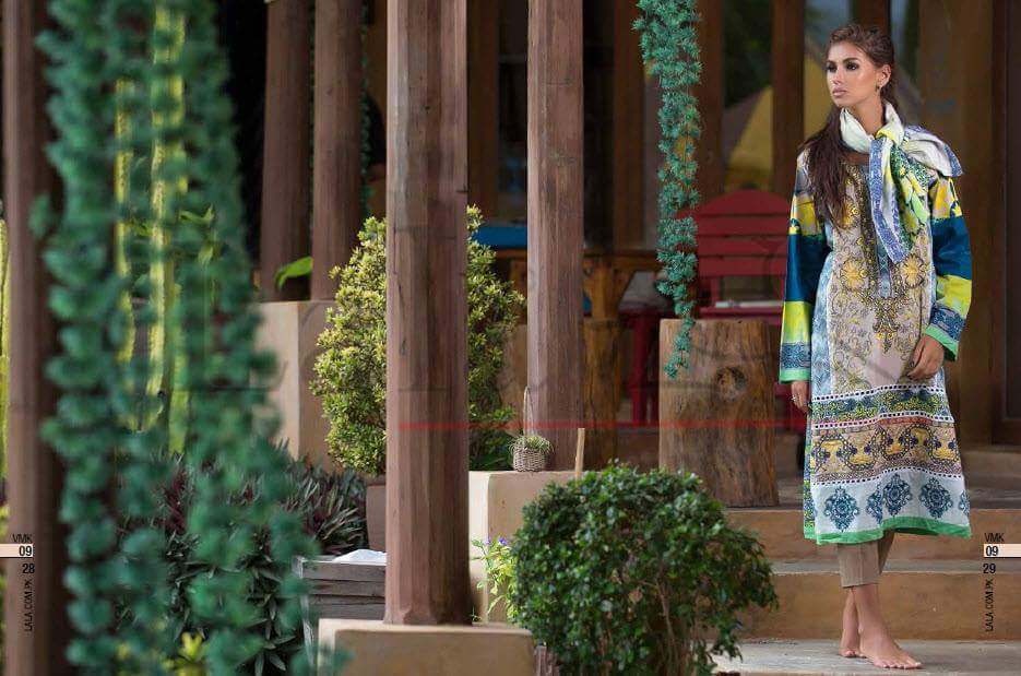 Lala Vintage Semi Stitched  Embroidered Kurti With Stole  Design VMK-09