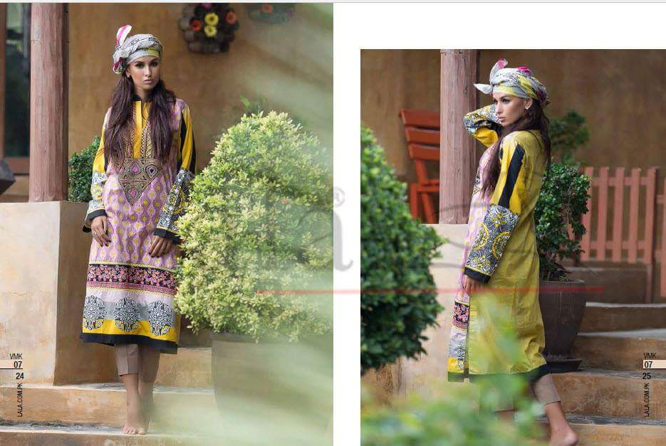 Lala Vintage Semi Stitched  Embroidered Kurti With Stole  Design VMK-07