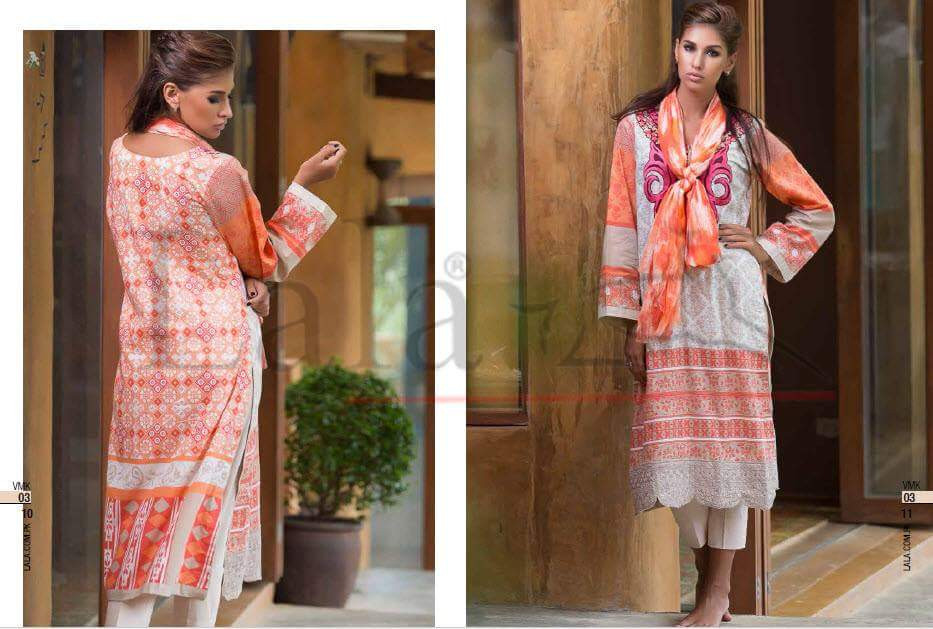 Lala Vintage Semi Stitched  Embroidered Kurti With Stole  Design VMK-03
