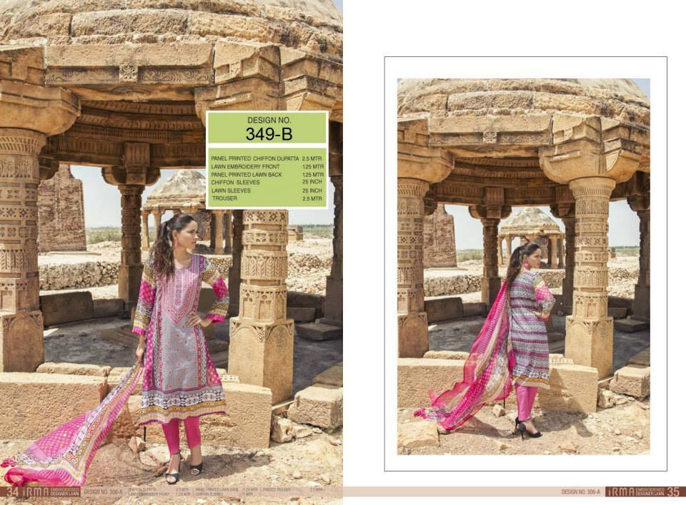 Irma Embroidered Chiffon and Lawn Design 349-B