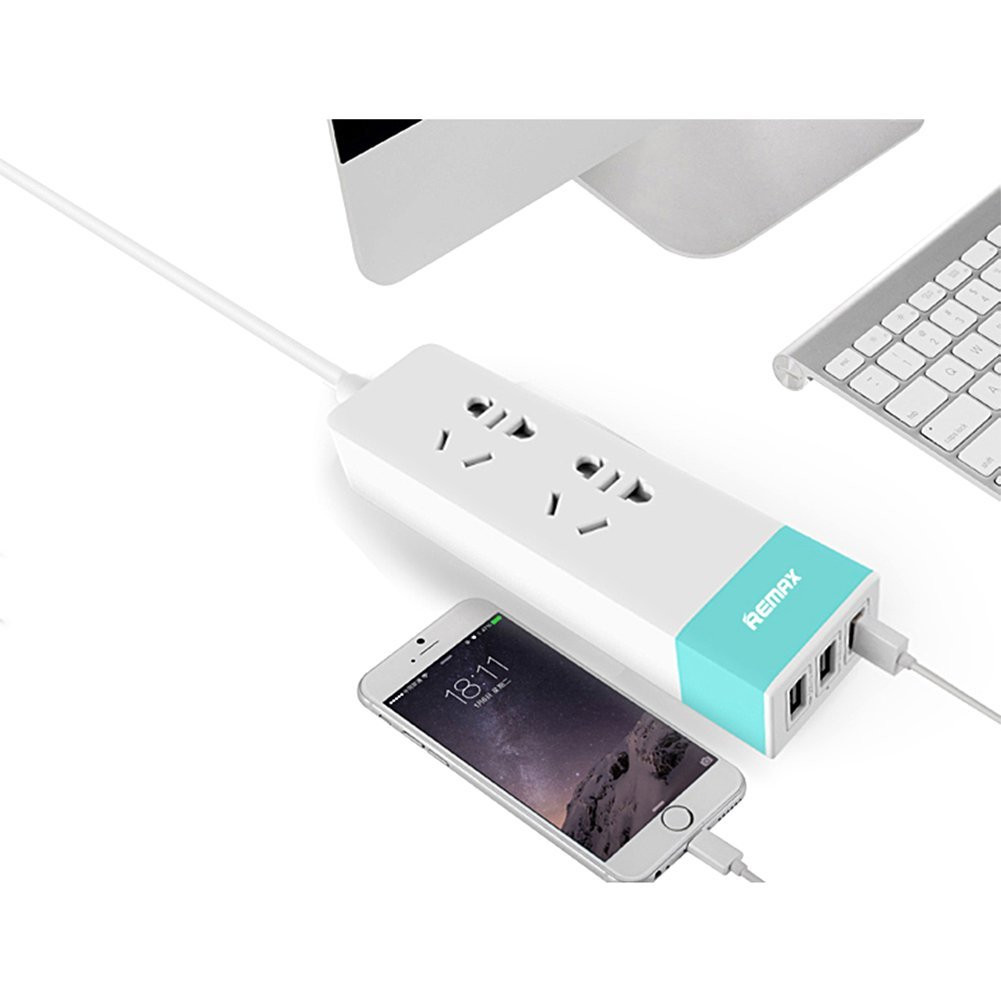 Remax 3 Usb Port Power Strip - Yellow