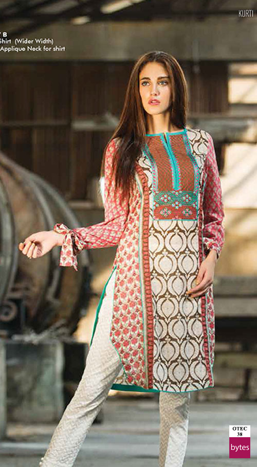 Orient Textile Exclusive Embroidered Kurti Design OTEC-38