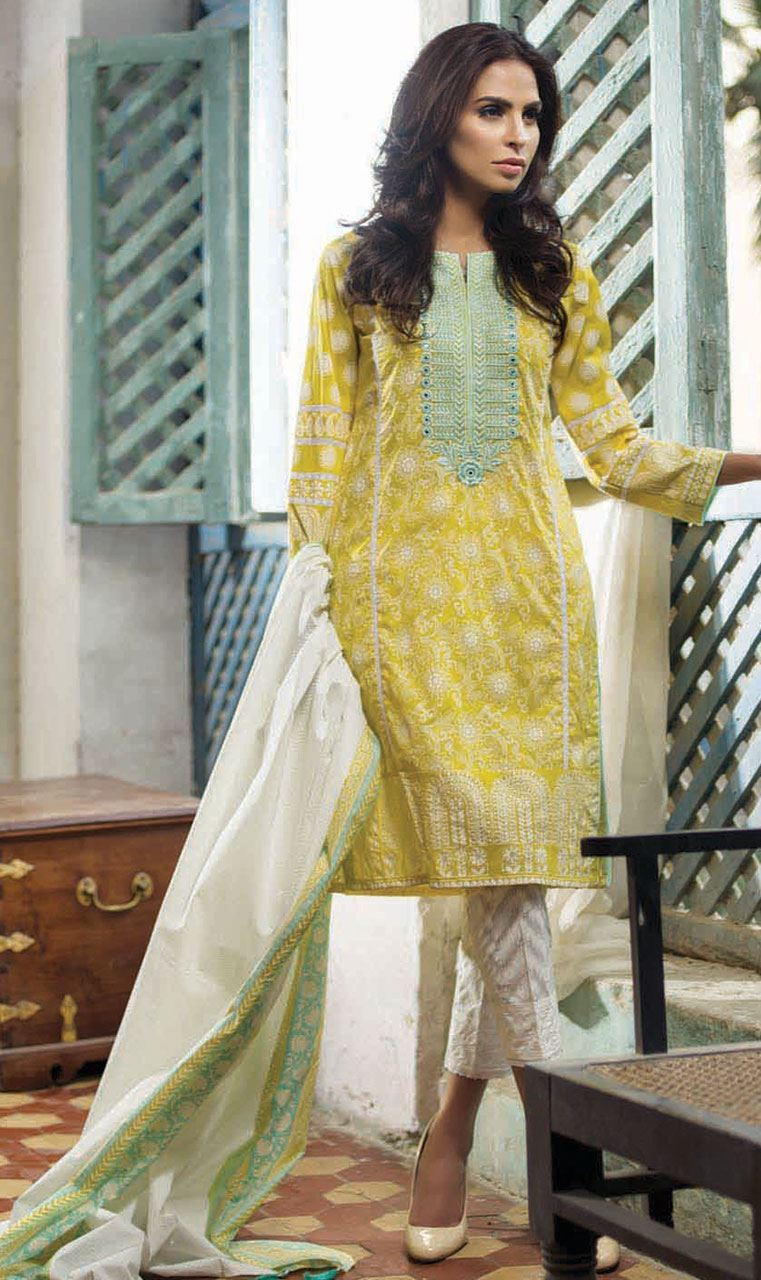 Orient Kurti Embroidered Pasteles Design 16-020-A