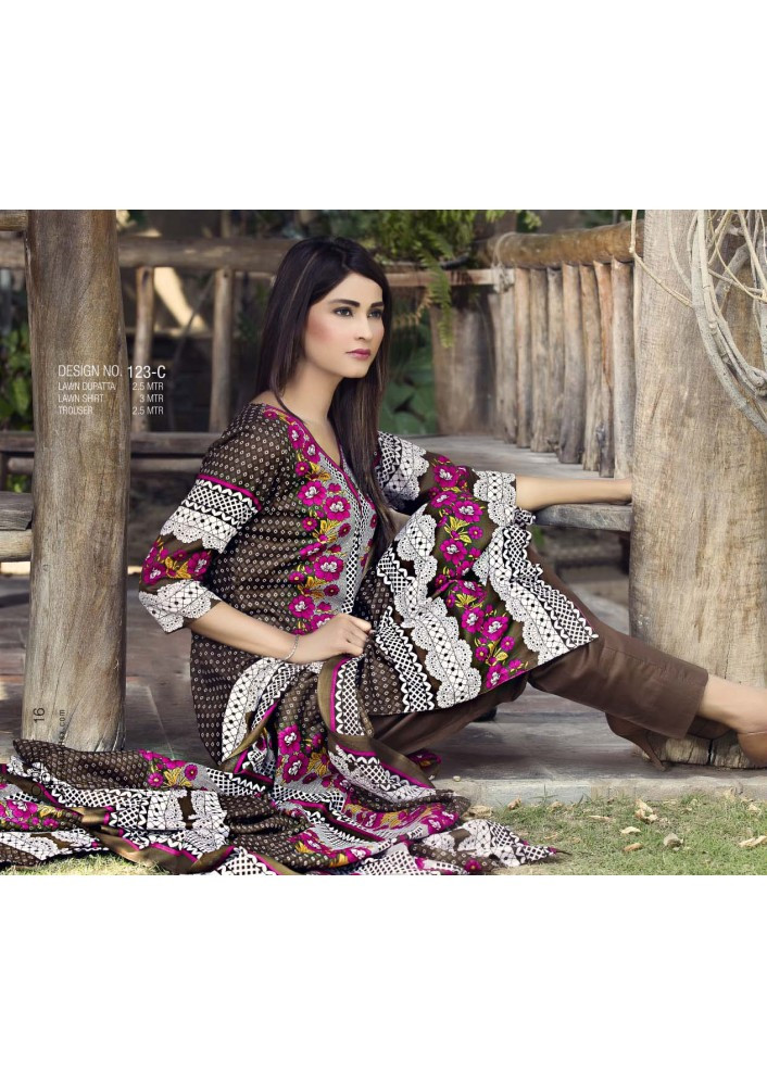 Rashid Classic Lawn Vol 1 Design 123-C