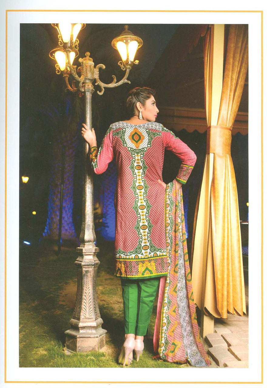 Colors Embroidered Lawn Collection D-006B