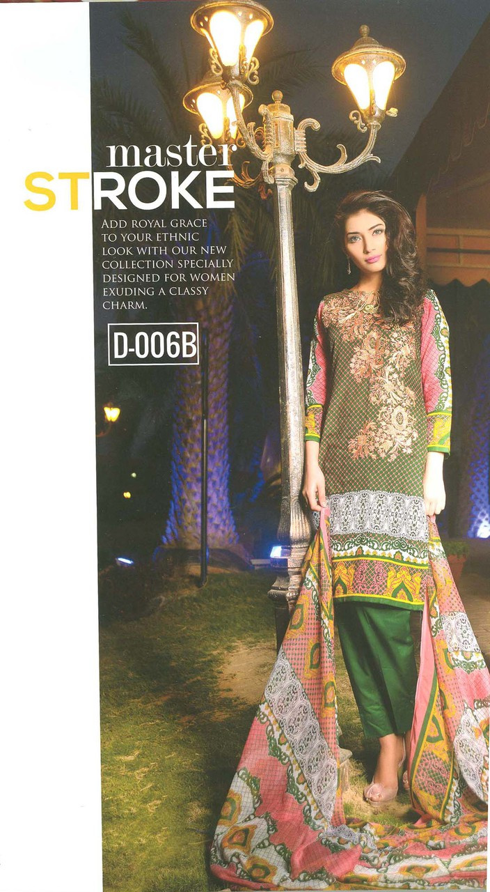 Colors Embroidered Lawn Collection D-006B