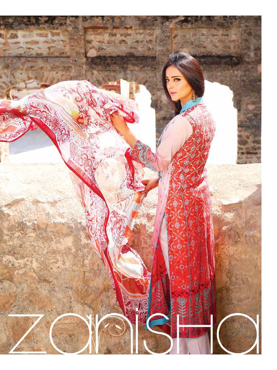 Zanisha Embroidered Lawn 2016 5-B