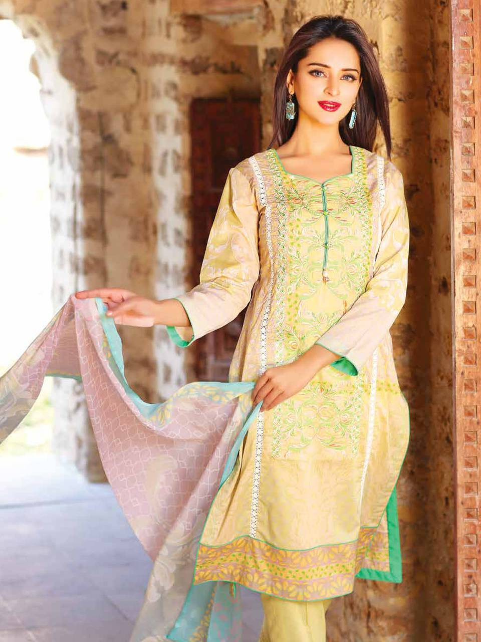 Zanisha Embroidered Lawn 2016 3-B