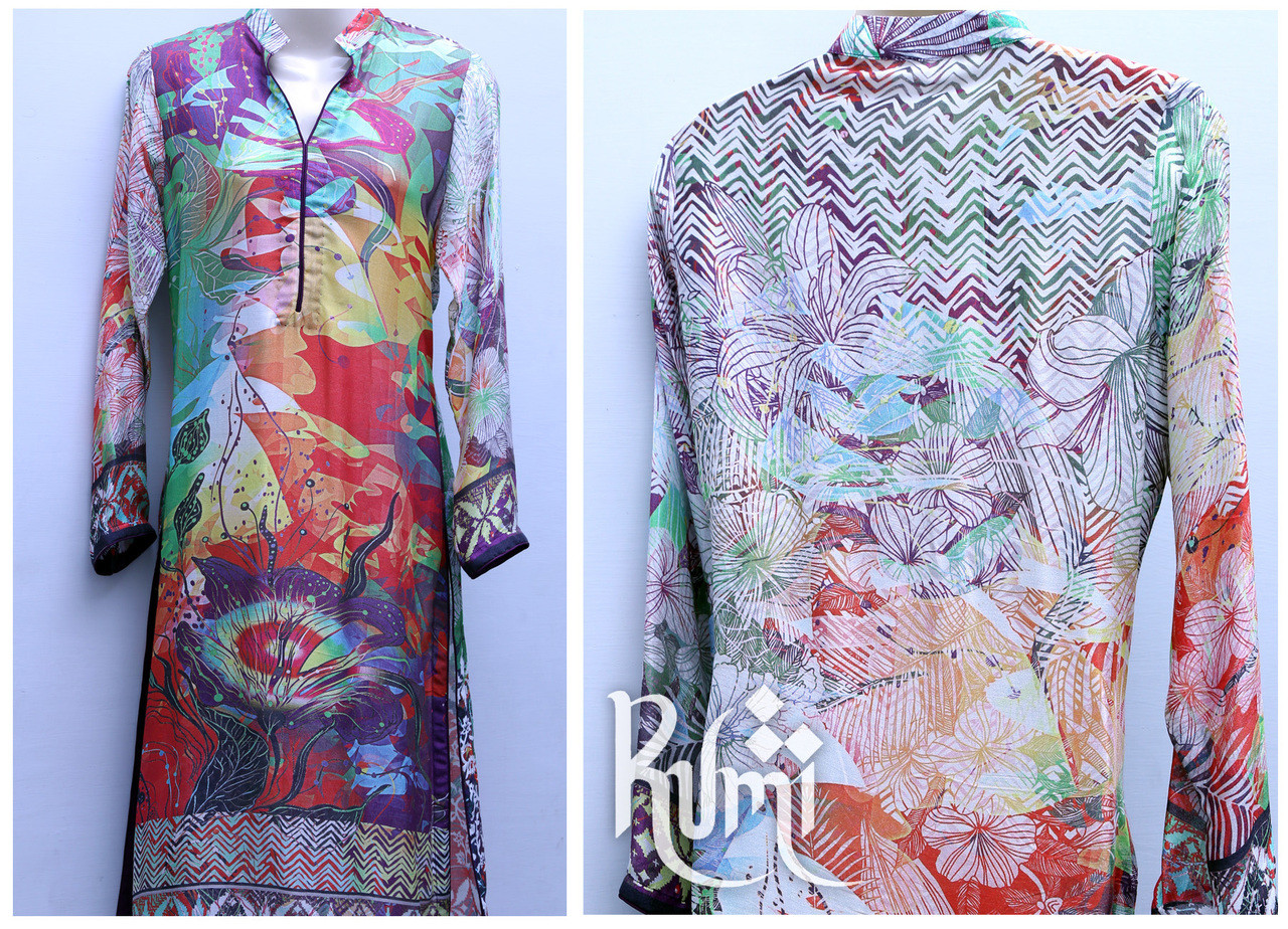 Picassos Pallet Stitched Kurti by Rumi