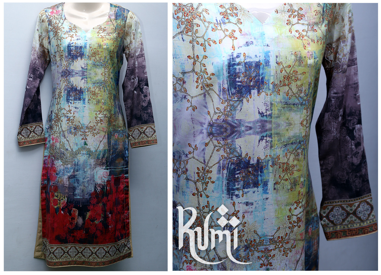 Abstract Art Stitched Kurti by Rumi