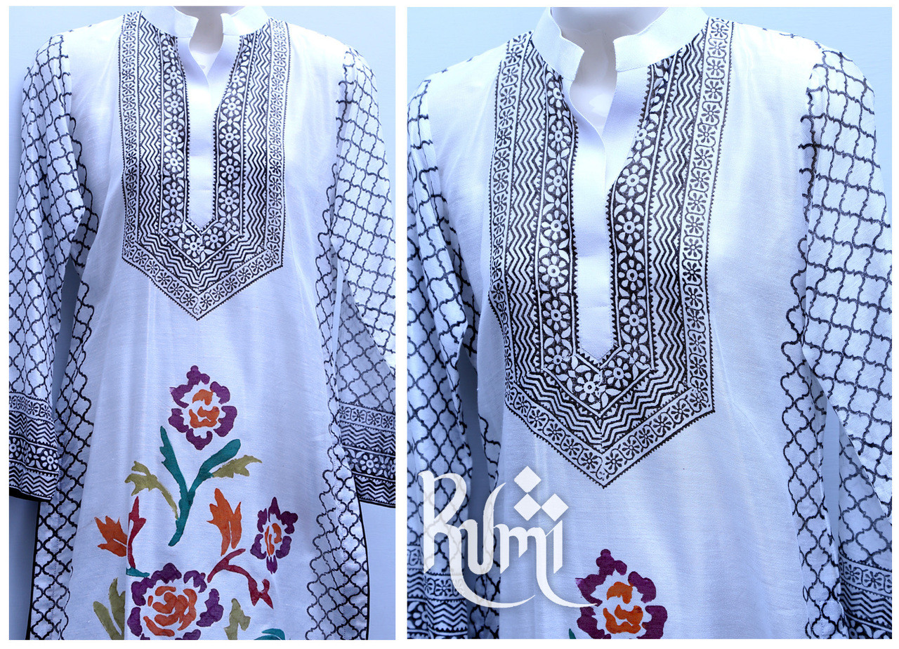 Brush Work Stitched Kurti by Rumi