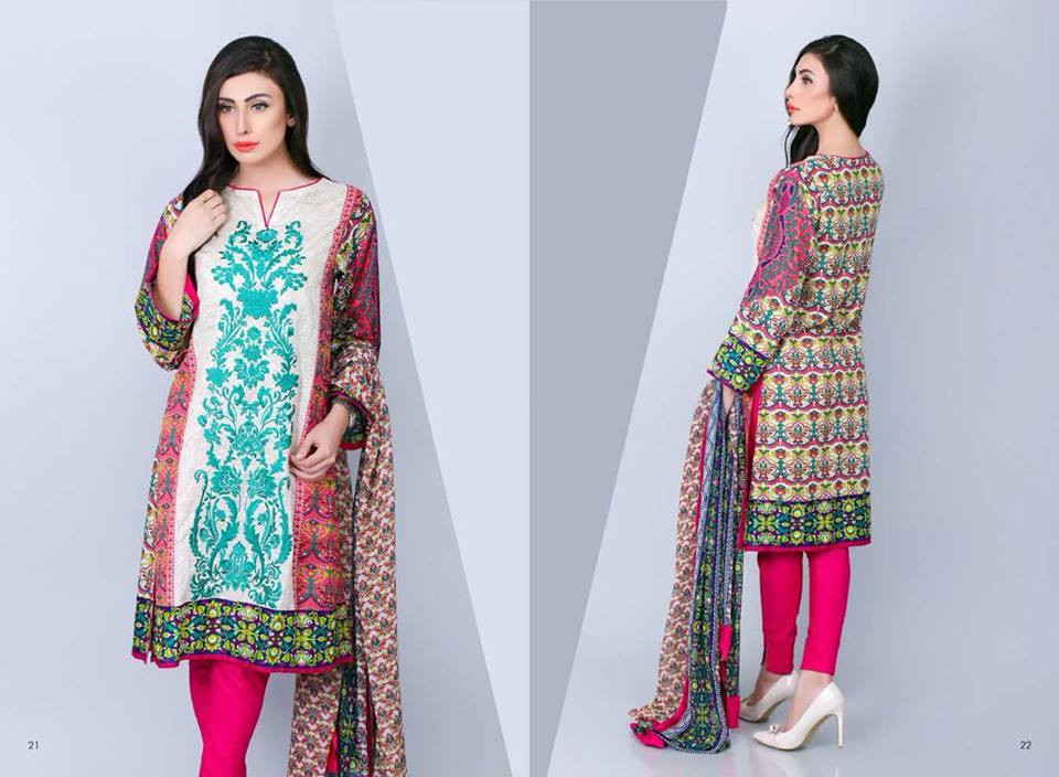 Noor Jahan Embroidered Lawn Collection Vol 1 2016 Design D-107/16