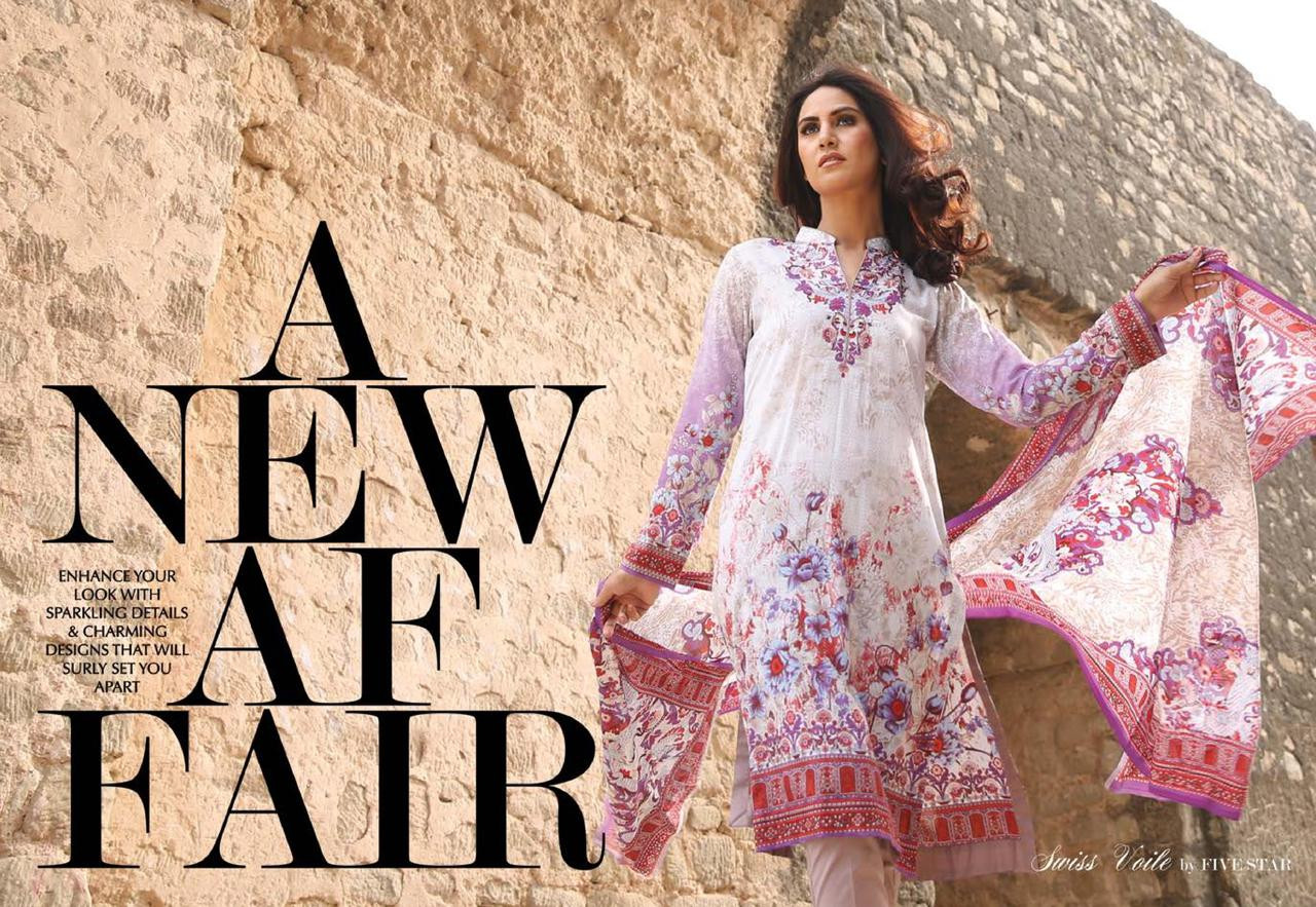 Five Star Swiss Voile Collection 2016 Design 167-A