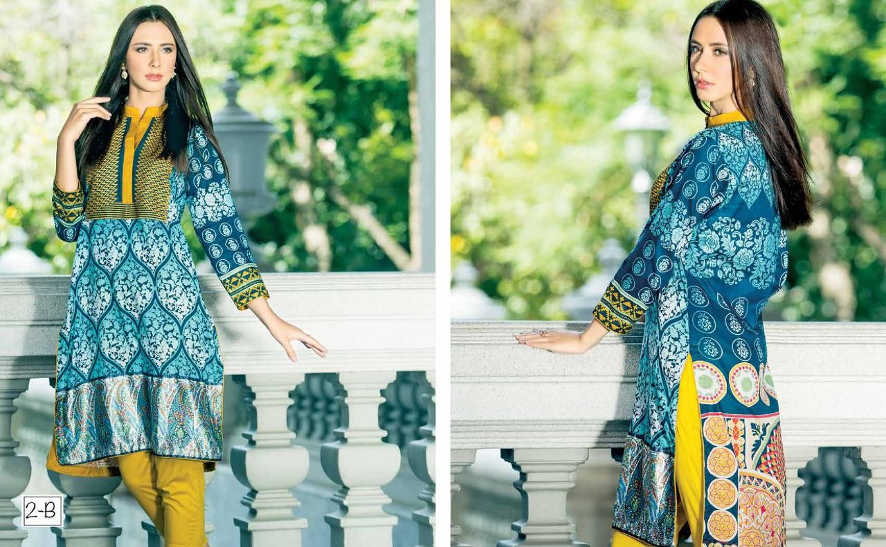 Zanisha Embroidered Kurti 2016 Design 2-B