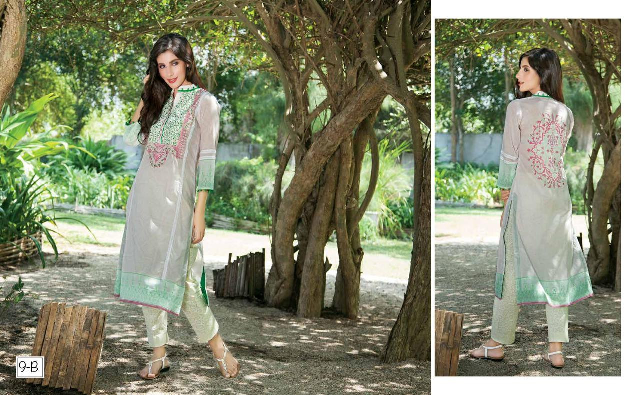 Zanisha Embroidered Kurti 2016 Design 9-B