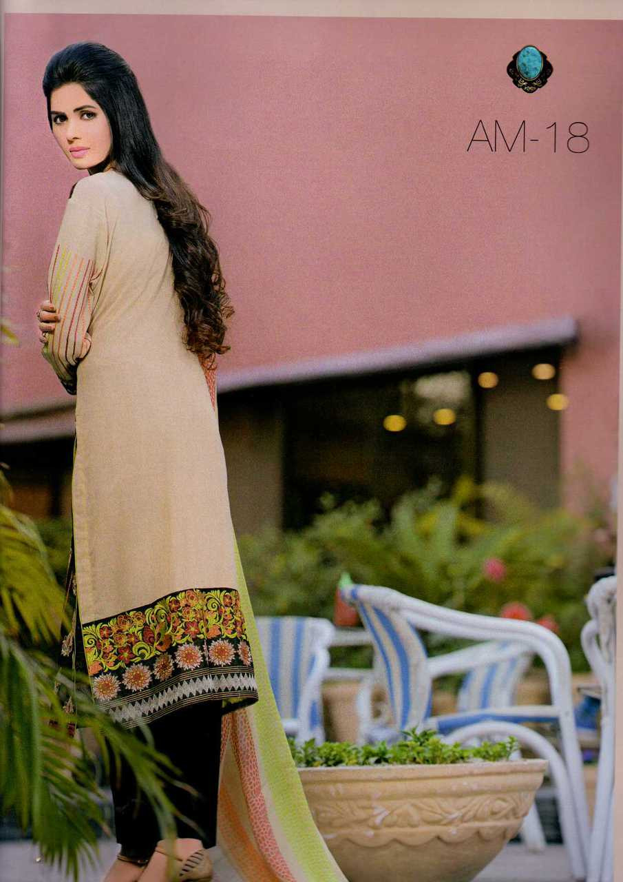 Feroza Embroidered Swiss Voile by M.A Fabrics AM-18