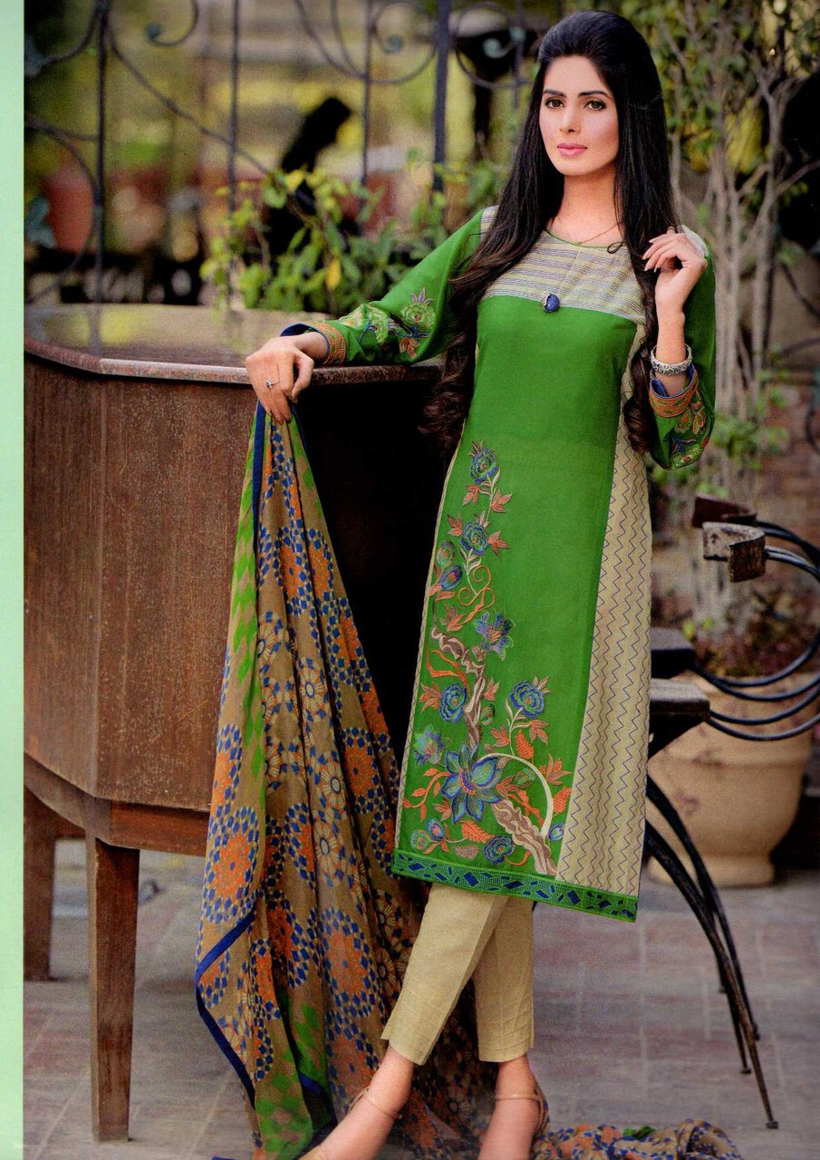 Rangoli Embroidered Swiss Voile by M.A Fabrics AM-12