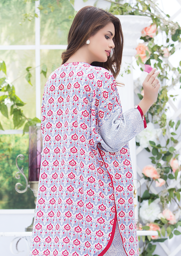 Al Karam LAWN 2 PIECE - EMBROIDERED SS-160-Grey