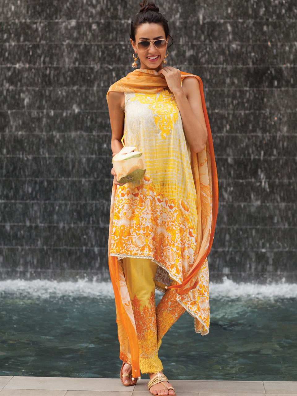 Rehaab Lawn 2016 Design French Marigold