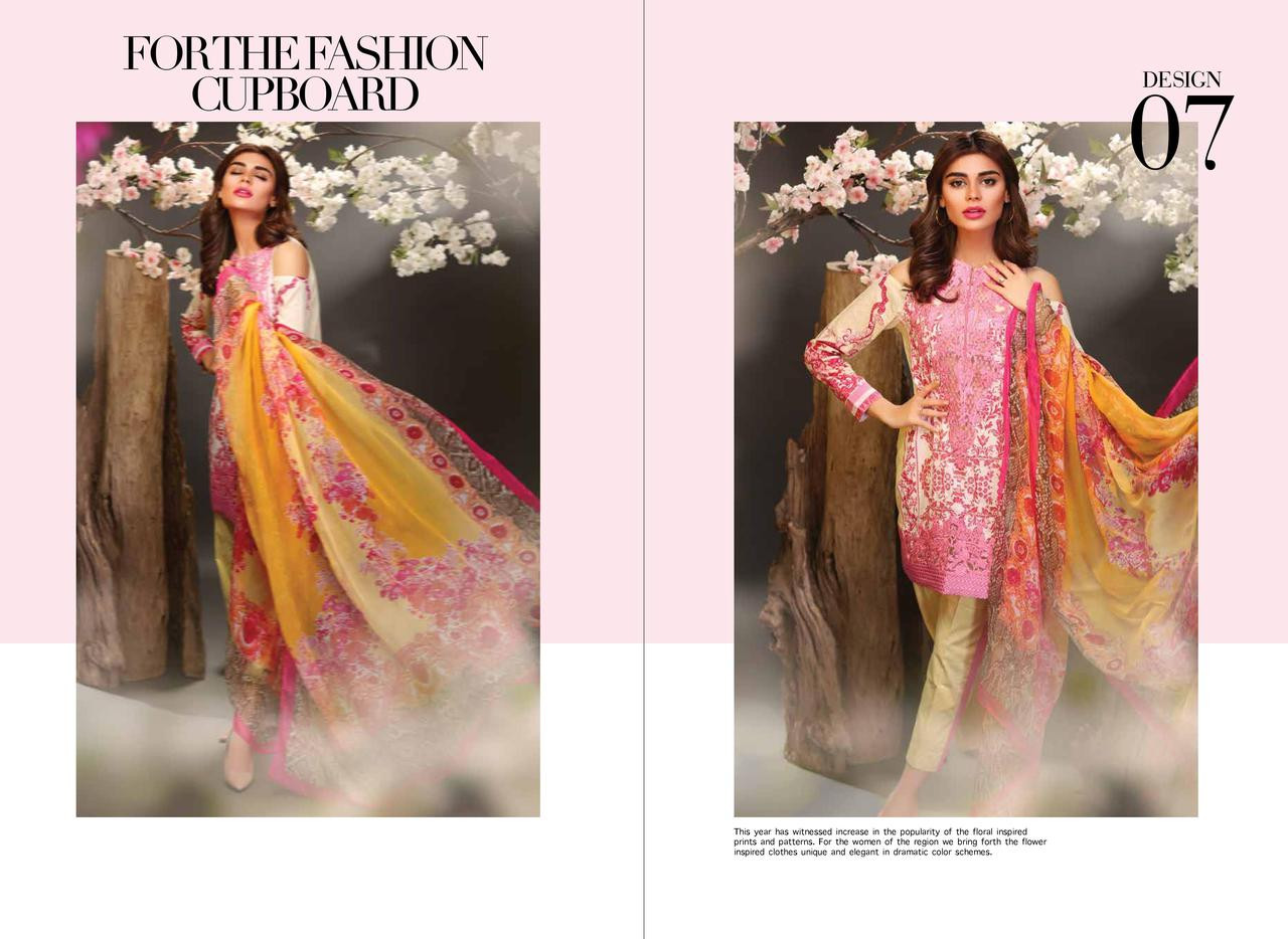 Fuchsia Designer Lawn 07 by Sobia Nazir