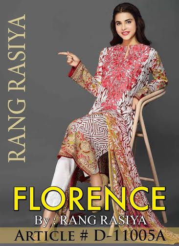 Florence Embroidered Lawn Design 11005-A